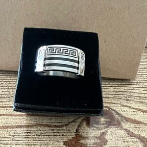 Stainless steel Geometric Pattern Ring